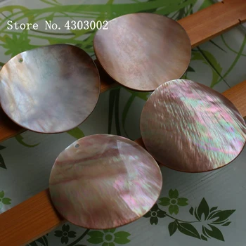 

30pcs/lot 40mm Natural Black Round Mother of Pearl shell for DIY Jewelry Round Slice MOP Pearl shell For Earrings