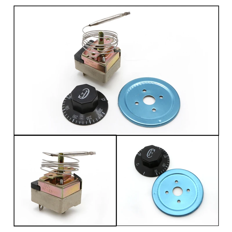 

AC 250V 16A 50-300 Degree Thermostat Temperature Controller NC NO For Electric Oven