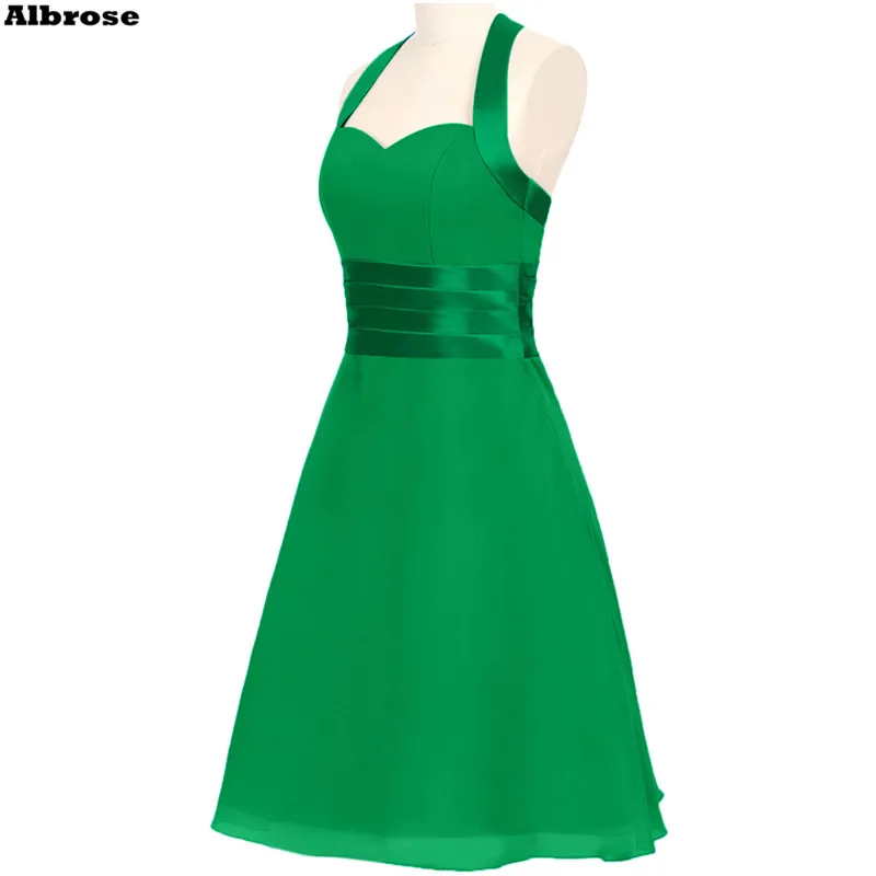 Halter Abiti da sposa Corti Verdi Damigella D'onore A Buon Mercato Semplice  Chiffon di Raso Convenzionale Vestiti Da Partito Elegante Breve di  Promenade|bridesmaid dresses cheap|bridesmaid dresses shortbridesmaid  dresses - AliExpress