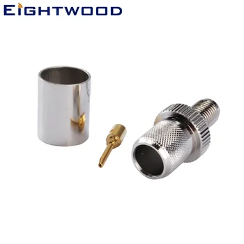 

Eightwood 5PCS SMA Jack Female RF Coaxial Connector Adapter Crimp LMR400 RG8 RG214,RG213 Cable for Antenna Telecom Base station