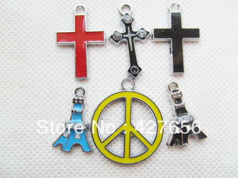 

6pcs mixed sign enamal pendant/hanging charm/finding M0006