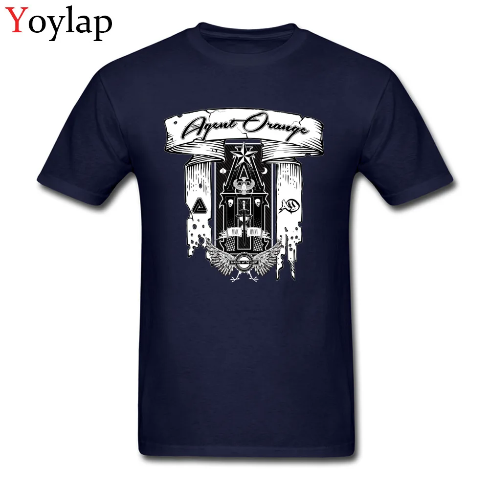 Prevalent Leisure Tops Shirt O-Neck Summer Fall 100% Cotton Fabric Short Sleeve T-Shirt for Adult Tarot Print Sweatshirts navy