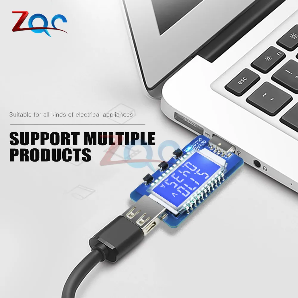 Цифровой USB тестер QC2.0 измеритель напряжения и силы тока с ЖК дисплеем 4 28