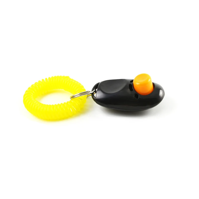 

Universal Cat Dog Puppy Clicker Agility Training Button Trainer With Keyring + Wrist Strap Pet Obedience Aid Tool 899