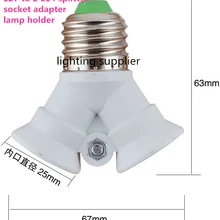 2 шт. e27 2 E14 сплиттер лампы базы гнездо адаптера e27-2 E14 свет лампы адаптер держатель гнезда конвертер