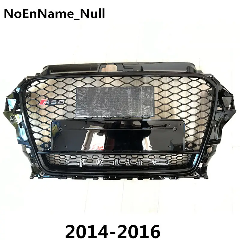 

1PCS RS3 Style Black Honeycomb Mesh Front Bumper Grille For Audi A3 S3 2014-2016 Car Styling
