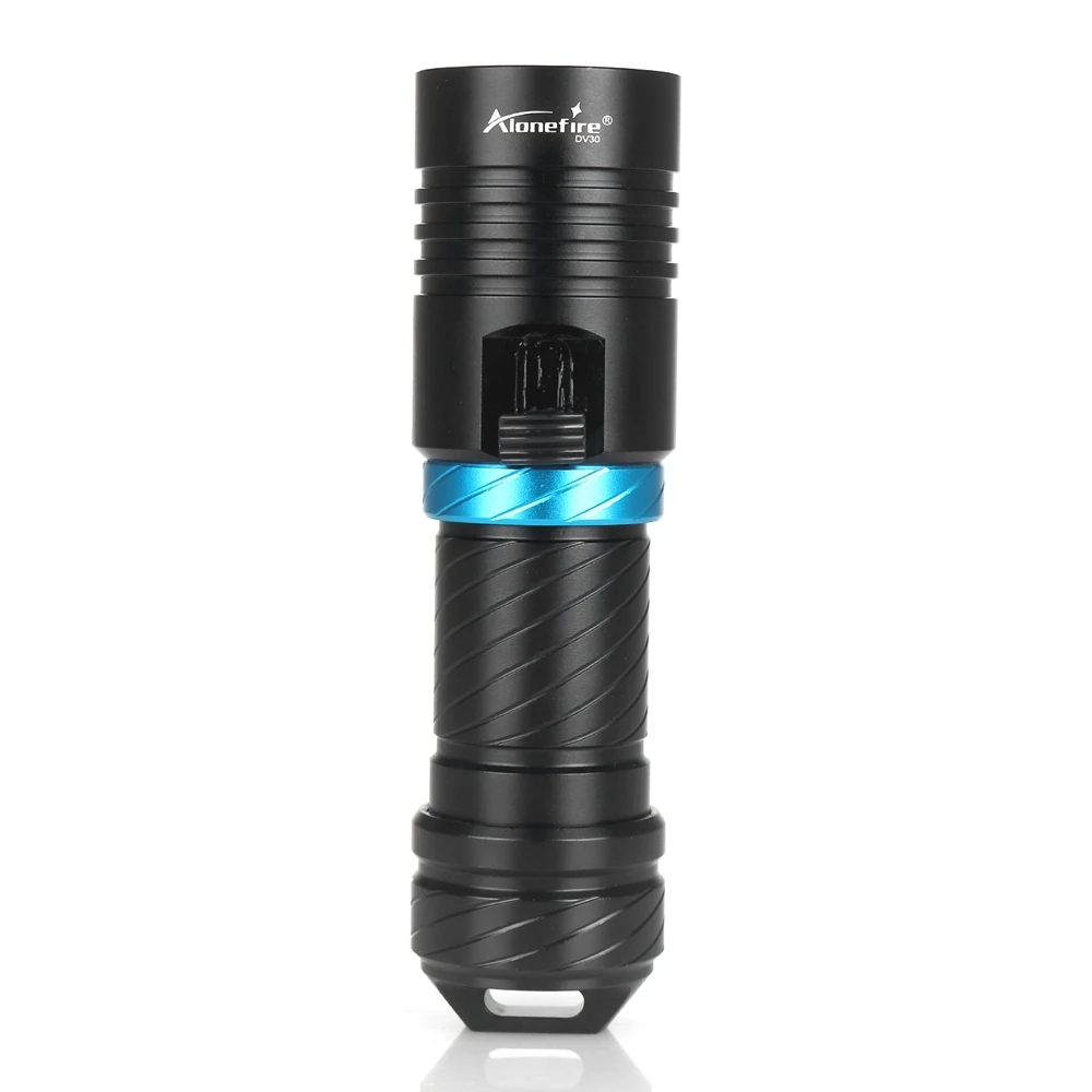 Alonefire DV30 2000LM Cree XM-L2 светодиодный фонарь для дайвинга 100 м подводный водонепроницаемый фонарь+ аккумулятор 26650+ зарядное устройство