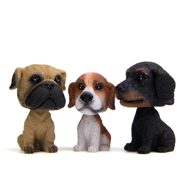 

Resin Bulldog Corgi Sway Dog Puppy Model Action Figure Toys Car Ornaments DIY Home Decor Children Cute Gifts Toy