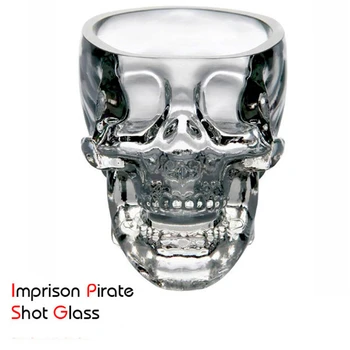 

Creative Crystal Skull Cup Vodka Glass Skull Wine Glass Bar KTV Christmas Holiday Supplies Imprisoned Pirate