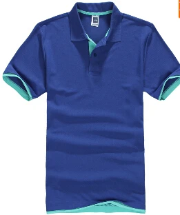 Бренд Camisa PoloShirt, Мужская Дизайнерская хлопковая рубашка, мужские футболки с коротким рукавом, спортивные футболки, футболки для тенниса размера плюс, XXXL, Blusas, топы - Цвет: blue