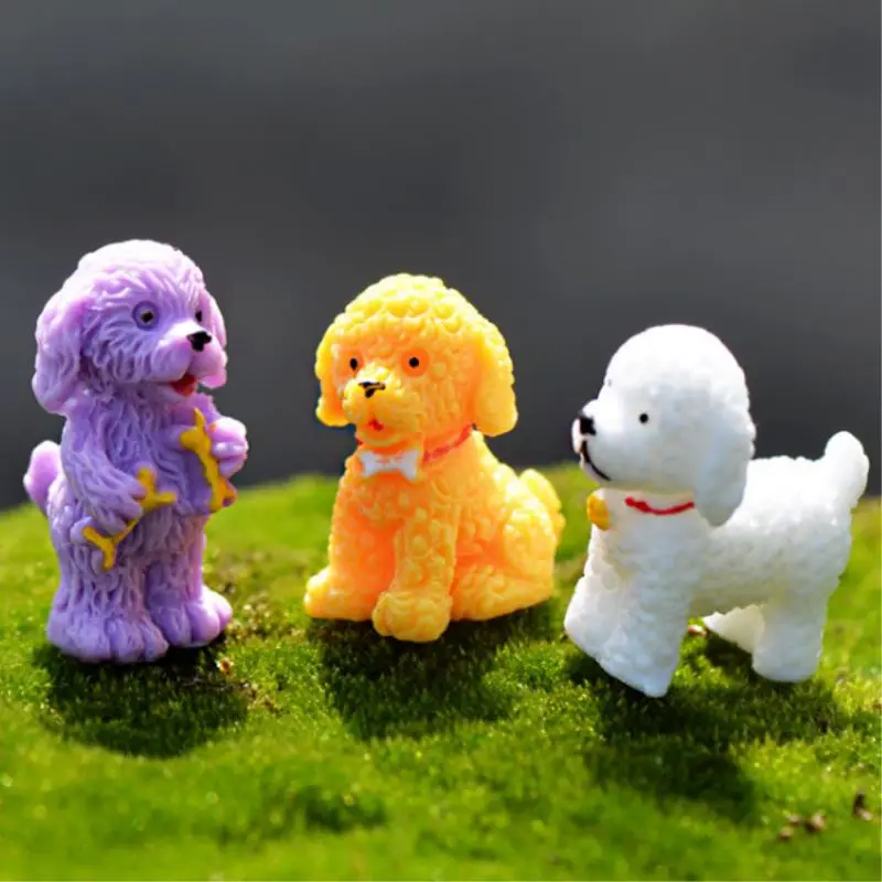 

1Pcs Mini Resin Random Color Dog Figurines Micro Landscaping Decor For Garden DIY Craft Accessories P20