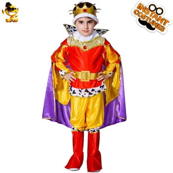

DSPLAY New Fashion Kid's Handsome luxury Costume Deluxe King Prince Halloween Party Fancy Cosplay Suit