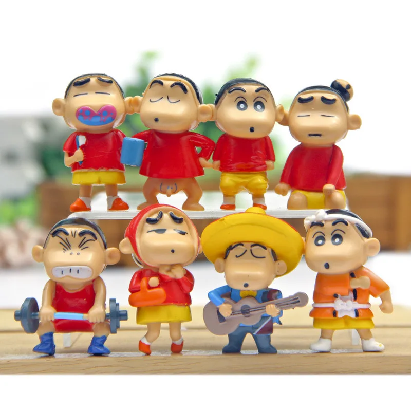 8 шт./лот классический стиль карандаш Shinchan игрушка из аниме для детей украшения