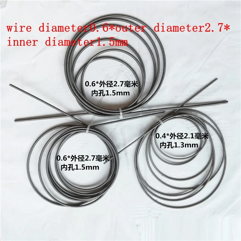 1 шт. Тяговая пружина 0,2 маленькая удлиненная пружина 0,3 стальная проволока 0,4 микро 0,5 тяга желтая эластичная защитная трубка 500-3000 мм le