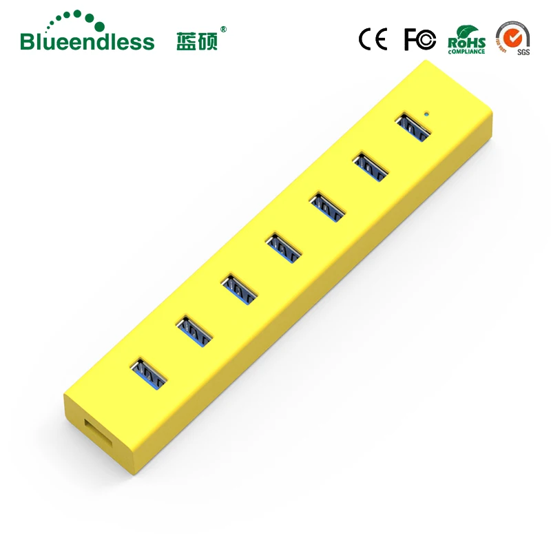 Blueendless H705U3 высокоскоростной новый 7 портов концентратор с USB 3 0 для ПК Macbook ноутбук