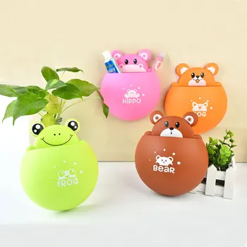 

1PCS Scution Toothbrush Holder Wall Mounted Cartoon Kids Plastic Toothpaste Box Bathroom Storage Rack Home Shelves Accessories