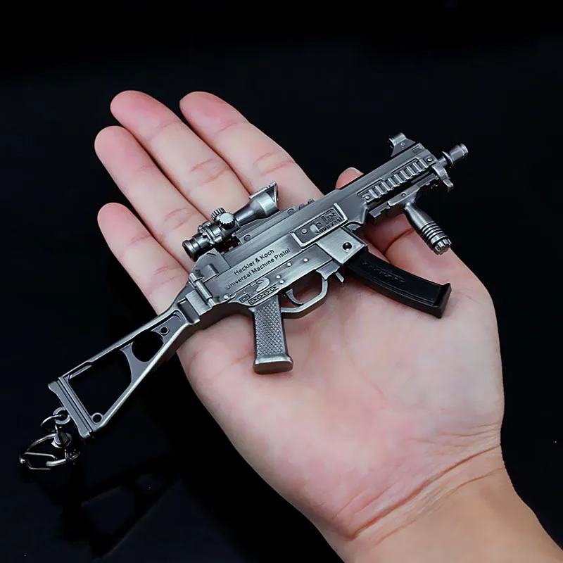 Победитель Куриный Ужин! Сплав 15 см пистолеты оружие игра бой Royale UMP9 пулемет +