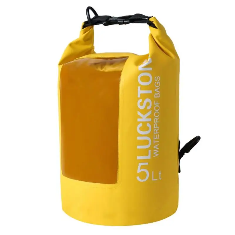5L/10L/20L водные виды спорта ПВХ Drift рюкзак для отдыха на открытом воздухе Водонепроницаемый прозрачное окно легкий Дайвинг плавающий сухой мешок - Цвет: 5L