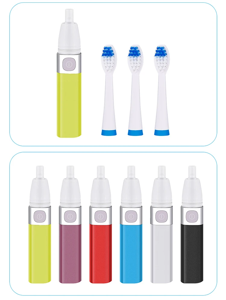 NoEnName_Null Водонепроницаемый Sonic дети Зубная щётка Электрический ABS Пластик мягкий мех зубная щетка для от 3 до 13 лет