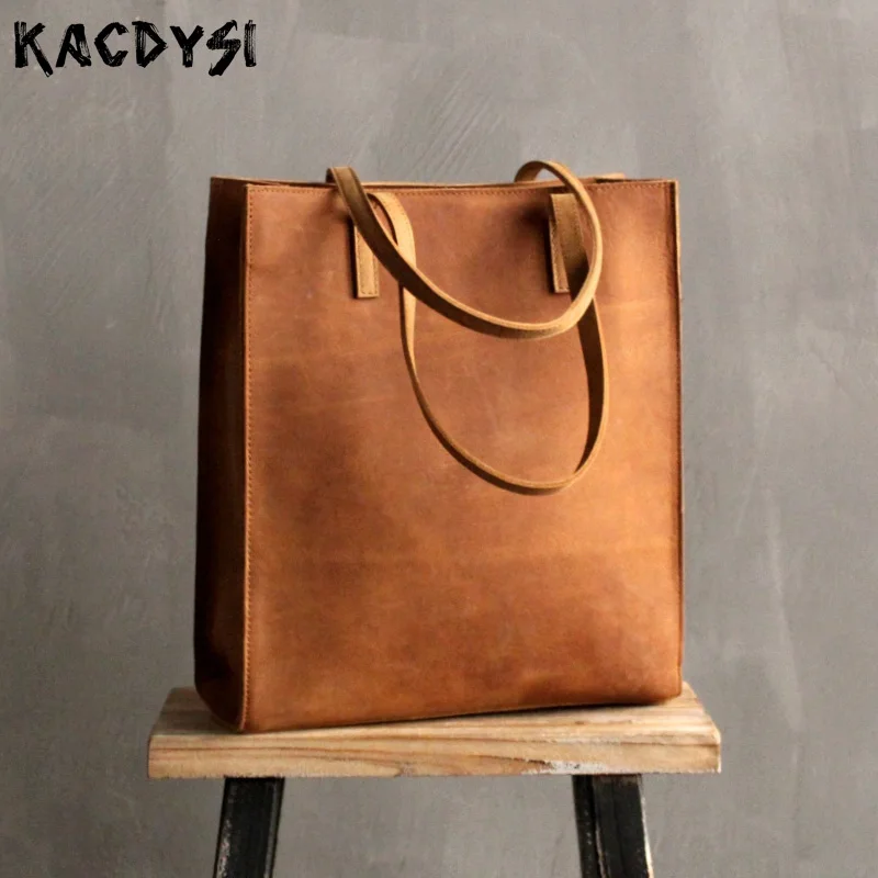 Оригинальная женская сумка из натуральной кожи Crazy Horse наплечная воловьей