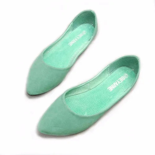 Туфли балетки женские на мягкой подошве дышащие лоферы заостренный носок без