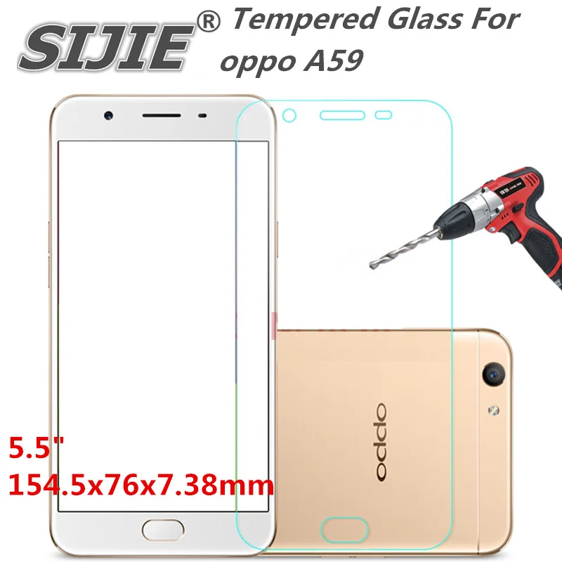 

Tempered Glass For oppo A59 save cover Screen Protector protective 5.5" inch free gift