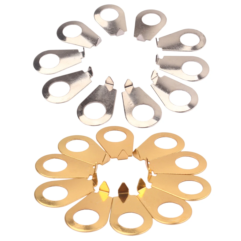 10Pcs Metal Guitar Knobs Pointer Plate Knob Position Indicator For Guitar Bass Parts Accessories 22X14X5mm