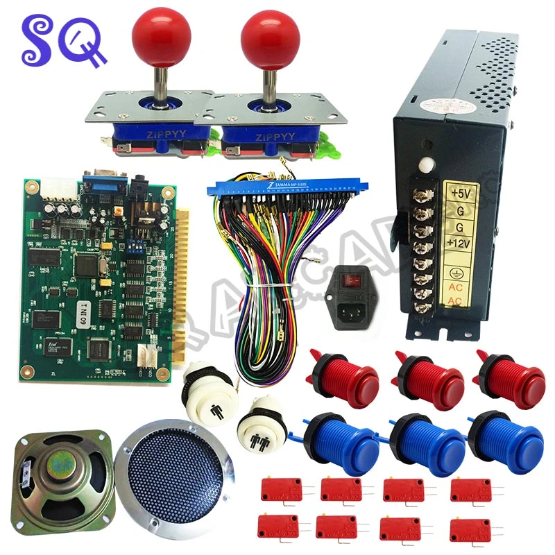 Kit Borne D’arcade DIY 60 En 1 – Fittings Complets Pour Projet Jamma