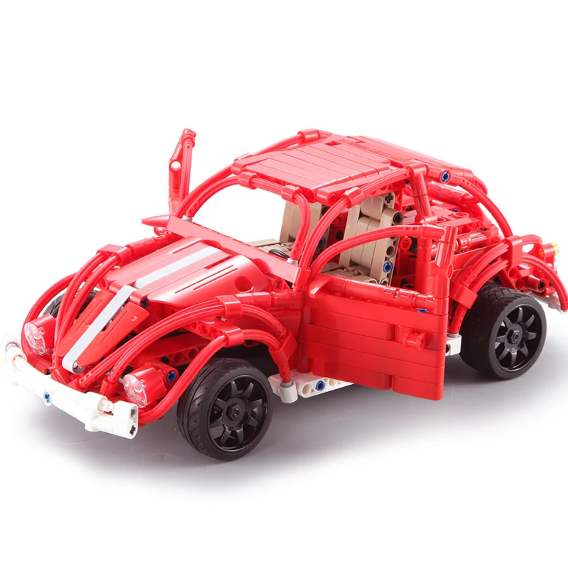 Creator Expert Vehicle Series Remote Control RC Car Red Beetle Model Fit Legoe City Building Blocks Bricks Toys for Children Boy