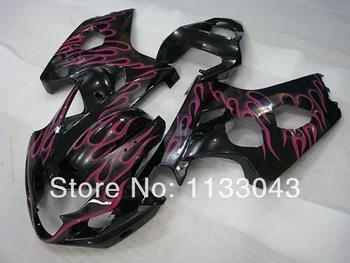 

Fairing kit for SUZUKI GSXR600 750 04 05 GSXR600 750 2004 2005 purple Flame in Black GSXR600 GSXR750 04 05 GSXR600 750 K4 04 05