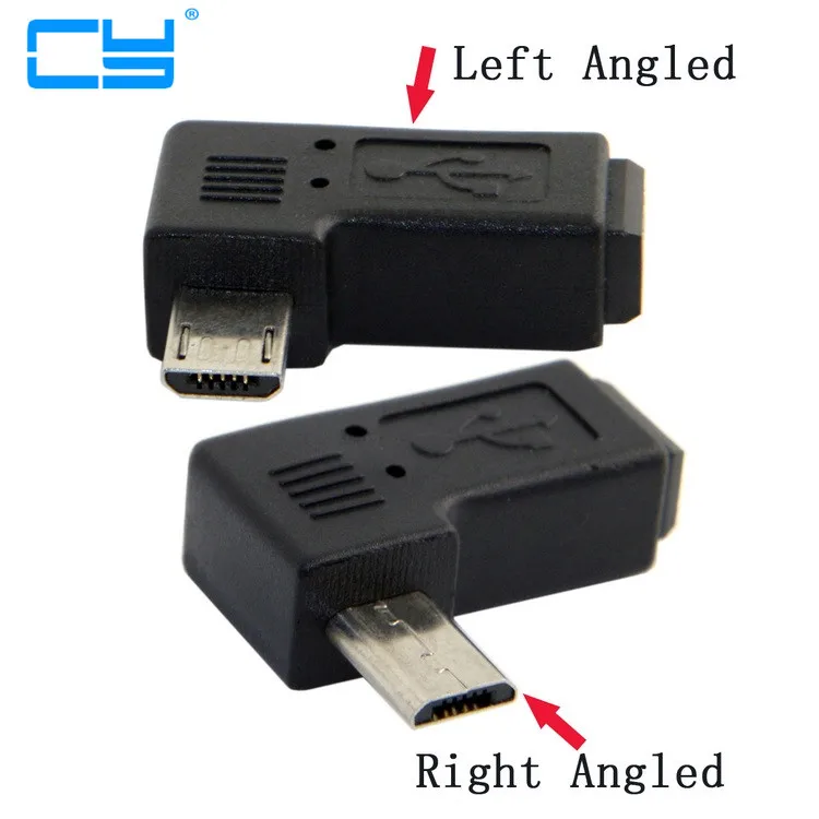 

Lengthen 9mm 90 Degree Left & Right Angled Mini USB 5pin Female to Micro USB Male Data Sync Adapter Plug Charging USB Connector