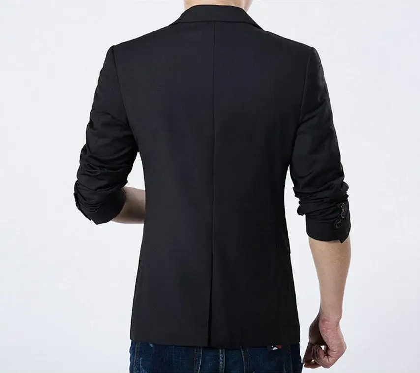 Для мужчин Блейзер конструкции Мода Slim fit пиджак плюс Размеры S-XXL, XXXL, 4XL, 5XL одной кнопки пальто Для мужчин костюм блейзеры черный, синий