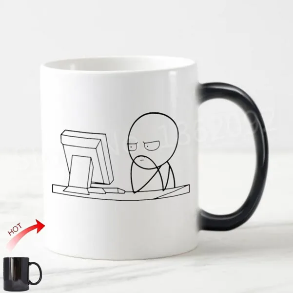 Новинка, Meme, компьютерная кофейная кружка, чайная чашка, смешная, крупье, ботан, подарки для инженера, программиста, IT coorker, шутка, подарок на день рождения