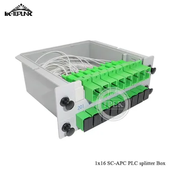 

Free Shipping 5pcs FTTH PLC Splitter 1*16 SC-APC Cassette box 1*16 splitter Fiber Optical Cassette Box CATV FTTH Card Inserting