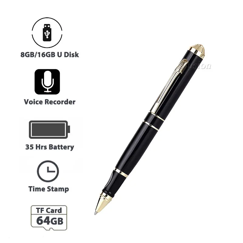 

Digital Voice Recorder USB Flash Drive Micro Audio Sound Recording Device Small Dictaphone in Pen Shape Support Memory Extension
