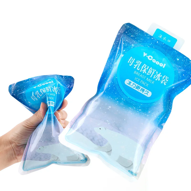 

V-COOOL 5PCS/Lot 400ml Reusable Gel Ice Bag for Diaper Bags Food Milk Fresh Keeping Cold Ice Pack Accessories 2019 DEO