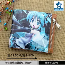 Anime hatsune miku Cosplay hombres mujeres monedero Bifold