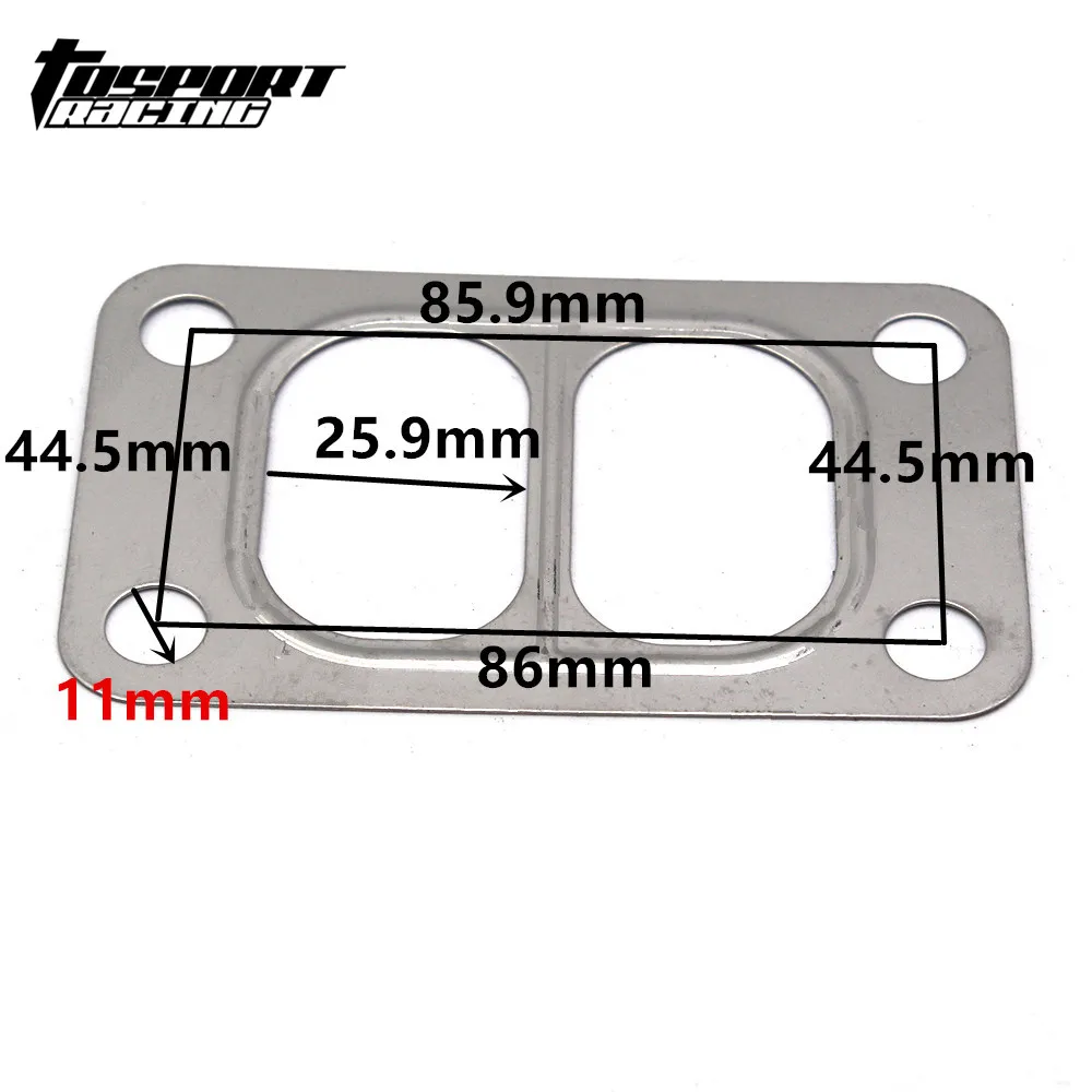 10 шт./лот 304 Нержавеющая сталь Twin запись разделить Turbo коллектор турбины на входе Прокладка для T3 T34 T35 T38 Turbo