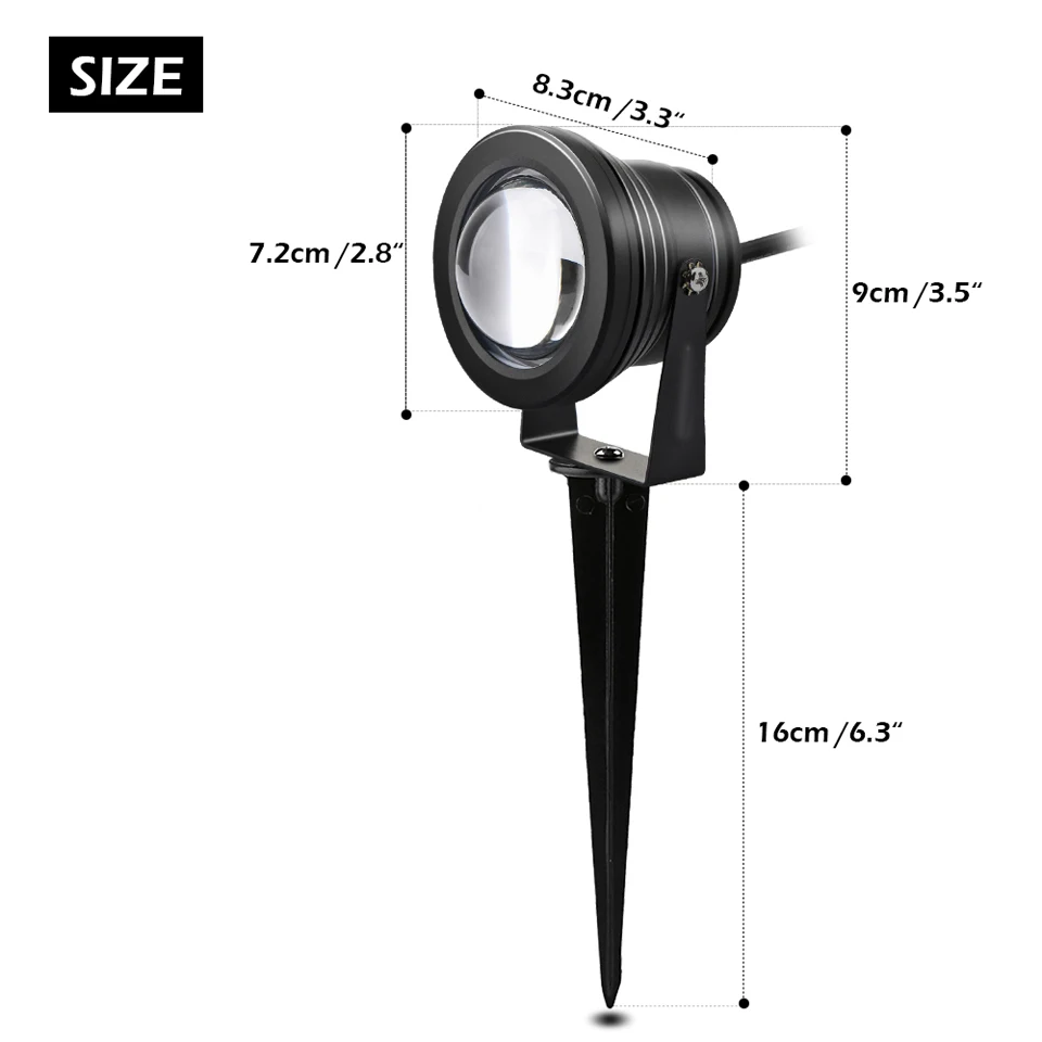 Светодиодный RGB светильник для газона 10 Вт с пультом ДУ|led lawn light|lawn lightled |