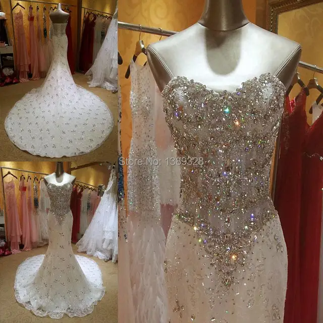 Bling Wedding Dresses On Manikins