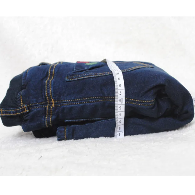 4081 very warm  kids winter jeans boys pants navy blue cotton-padded trousers baby boys jeans thick winter fashion 6