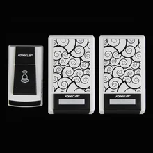 36 песен беспроводной пульт дистанционного управления 100 м Диапазон дверной звонок с 2 приемниками FC