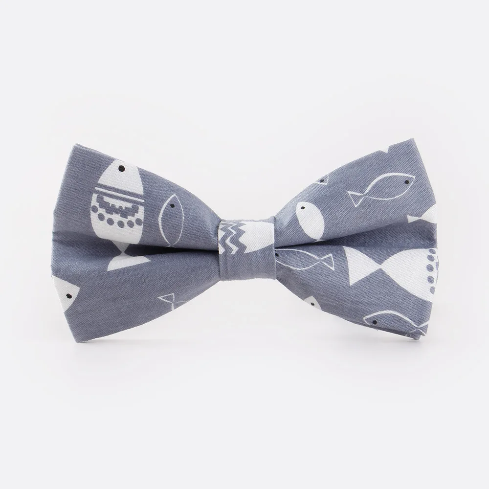 VEEKTIE модные галстуки для мужчин прекрасный Животные узор бабочкой Повседневное Свадебная вечеринка школьная Униформа аксессуары рыба