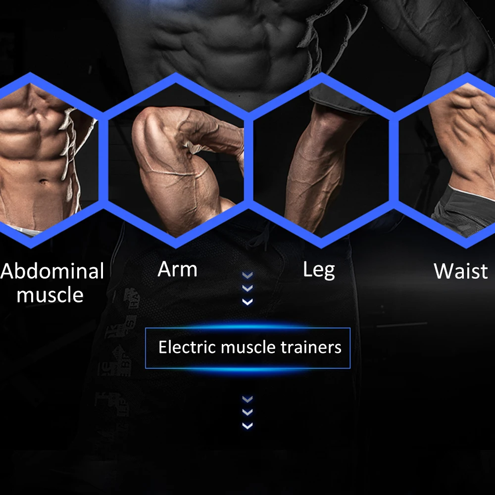 EMS Wireless Muscle Stimulator Trainer Rechargeable Abdominal Fitness Equipment Belly Leg Arm Exercise Body Slimming Belt Unisex EMS Wireless Muscle Stimulator Trainer Rechargeable Abdominal Fitness Equipment Belly Leg Arm Exercise Body Slimming Belt Unisex