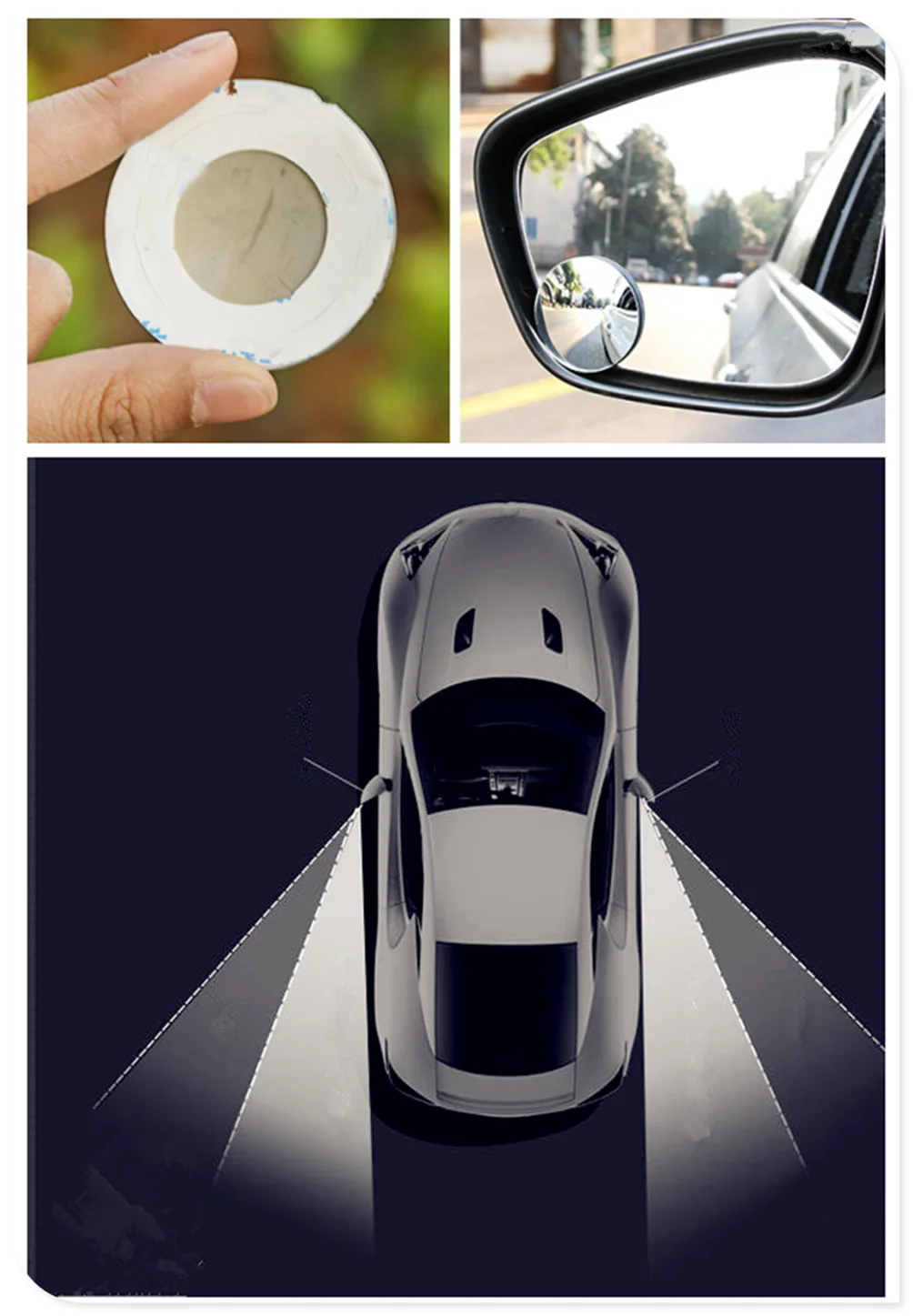 

Car rear view wide-angle lens assisted blind spot mirror for Nissan NV200 Nuvu NV2500 Forum Denki 350Z Zaroot