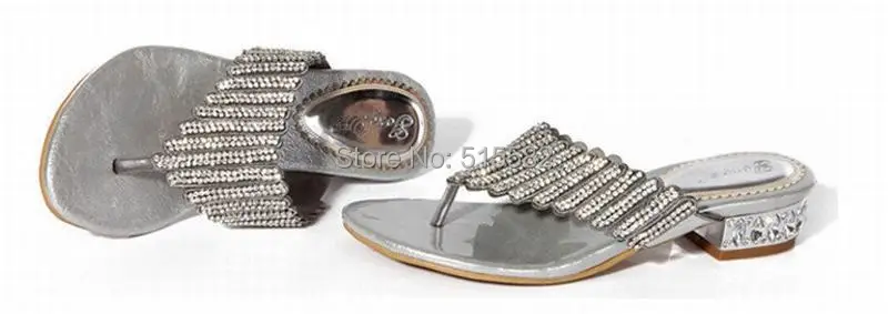 Модная яркая бижутерия со стразами женские брендовые на низком каблуке сандалии-гладиаторы женские шлепанцы обувь для выпускного