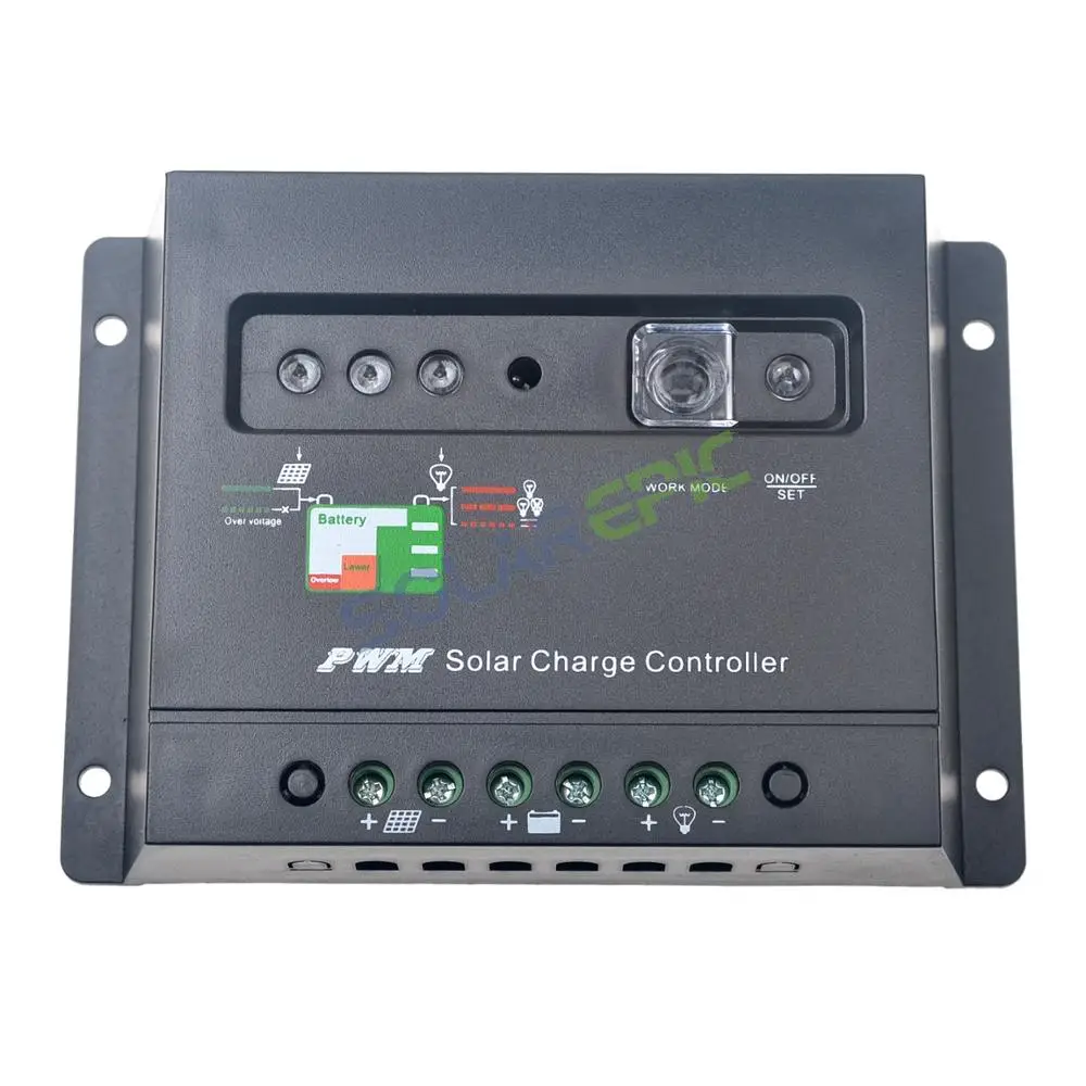 

PWM 30A/20A Solar Charger Controller 12V/24VDC Light&Timer Functions Battery Panel Regulator Charger