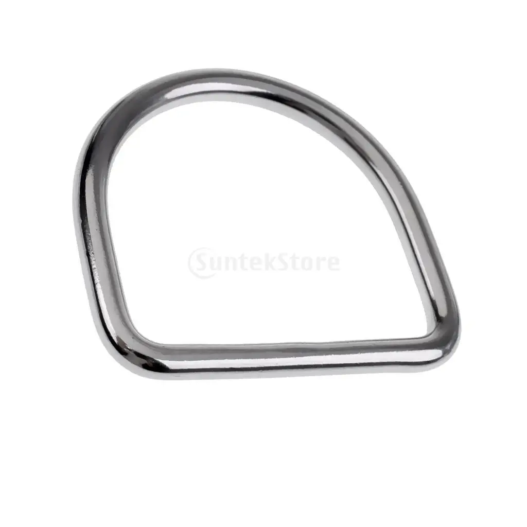 316 Stainless Steel Scuba Diving Weight Belt Keeper with D Ring for 5cm Webbing Belt Harness Equipment Accessories