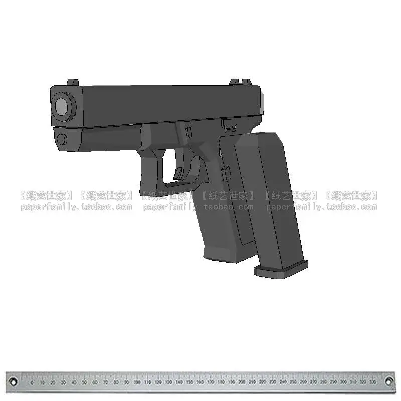 3D бумажная модель 18,2 см сборка Glock 19 пистолет игрушка ручной работы сделай сам обучение и образование реквизит подарок для детей A420