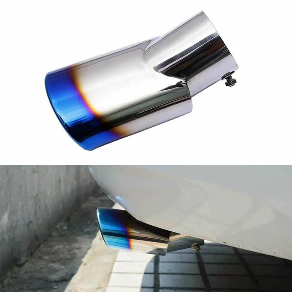 

For Toyota Sienna 2011-2018 Blue Chrome Car Rear Exhaust Muffler Pipe End Tip